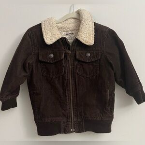 Old Navy Toddler Corduroy Sherpa Jacket Brown 2T